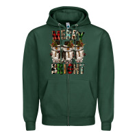 Sports Green merry and bright Zipper Hoodie - CowGirlArtShop