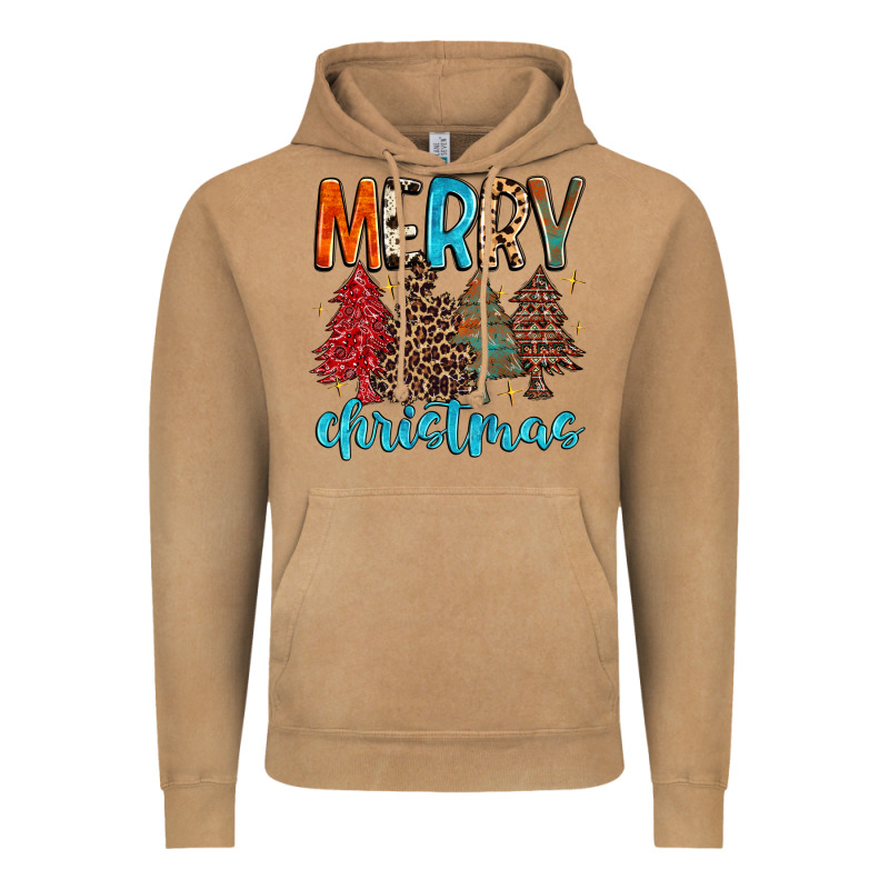 Merry Christmas Trees Vintage Hoodie by MaliasSmallBusiness | Teevron