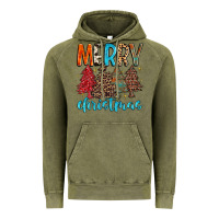 Vintage Olive merry christmas trees Vintage Hoodie - MaliasSmallBusiness