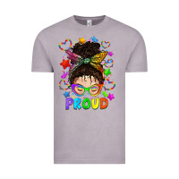 Vintage Zinc LGBTQ+ Messy Bun With Colorful Stars Vintage Tee - BundleAndBundleShop