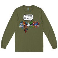 Army Green Superheros Long Sleeve Tee - Bettercallsaul