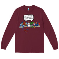 Burgundy Superheros Long Sleeve Tee - Bettercallsaul