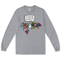 Heather Grey Superheros Long Sleeve Tee - Bettercallsaul