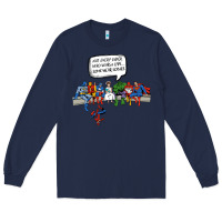 Navy Superheros Long Sleeve Tee - Bettercallsaul