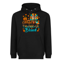 Black Grateful Thankful Blessed Thanksgiving Cold Drink Heavyweight Hoodie - FaDigitalArtStudio
