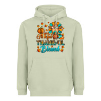 Matcha Grateful Thankful Blessed Thanksgiving Cold Drink Heavyweight Hoodie - FaDigitalArtStudio