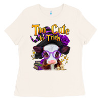 Bone too cute to trick halloween baby calf Ladies Tee - Jasminsmagicworld