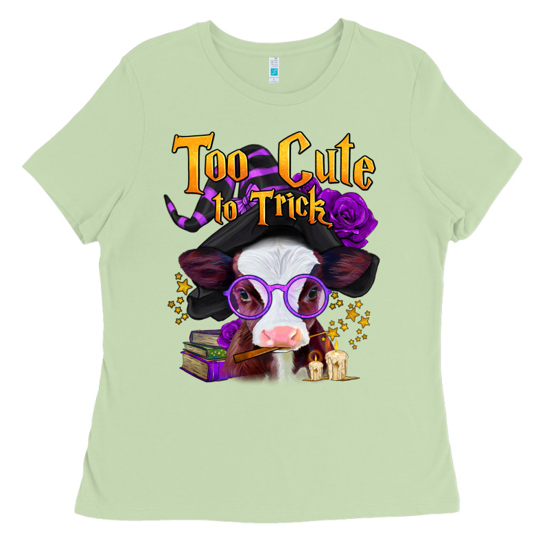 Too Cute To Trick Halloween Baby Calf Ladies Tee by Jasminsmagicworld | Teevron