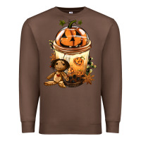 Chestnut Halloween Jack O Lantern Bobba Cup Premium Sweatshirt - FaDigitalArtStudio
