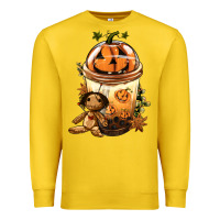 Lemon Halloween Jack O Lantern Bobba Cup Premium Sweatshirt - FaDigitalArtStudio