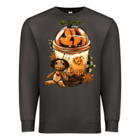 Smoke Halloween Jack O Lantern Bobba Cup Premium Sweatshirt - FaDigitalArtStudio