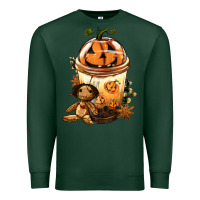 Sports Green Halloween Jack O Lantern Bobba Cup Premium Sweatshirt - FaDigitalArtStudio