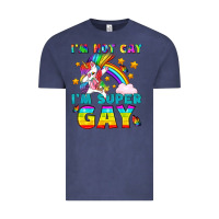 Vintage Denim LGBTQ I'm Not Gay I'm Super Gay Vintage Tee - BundleAndBundleShop