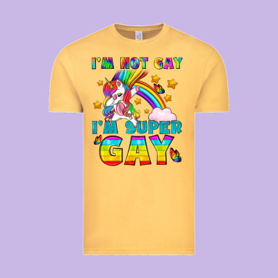 Lgbtq I'm Not Gay I'm Super Gay Vintage Tee Designed By Bundleandbundleshop