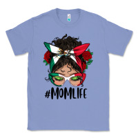Colony Blue Mexican Mom Life Messy Bun Mama Classic Tee - BundleAndBundleShop