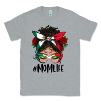 Heather Grey Mexican Mom Life Messy Bun Mama Classic Tee - BundleAndBundleShop