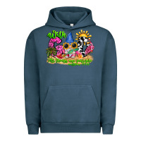 Pigment Midnight Navy with god all things are possible summer Urban Hoodie - CowhideDigitalArt