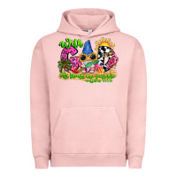 Pigment Salmon with god all things are possible summer Urban Hoodie - CowhideDigitalArt