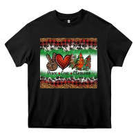 Black Peace Love Christmas Trees Heavy Core Tee - Jasminsmagicworld