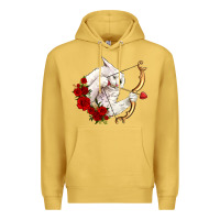 Antique Gold cupid cat Premium Hoodie - OliviaCreatesArt
