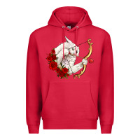 Cardinal cupid cat Premium Hoodie - OliviaCreatesArt