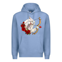Colony Blue cupid cat Premium Hoodie - OliviaCreatesArt
