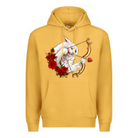 Mustard cupid cat Premium Hoodie - OliviaCreatesArt