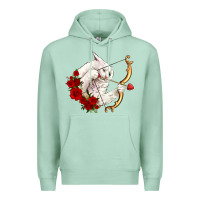 Seafoam cupid cat Premium Hoodie - OliviaCreatesArt