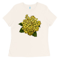 Bone Oregon Grape Flower Illustrations Ladies Tee - LillyAllenDesigns