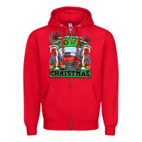 Red small town christmas Zipper Hoodie - CowGirlArtShop