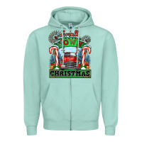 Seafoam small town christmas Zipper Hoodie - CowGirlArtShop
