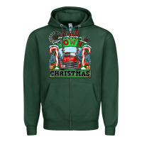 Sports Green small town christmas Zipper Hoodie - CowGirlArtShop