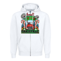 White small town christmas Zipper Hoodie - CowGirlArtShop