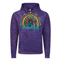 Cloud Purple western thanksgiving rainbow with turkey Vintage Hoodie - RanaPortraitStore