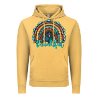 Vintage Mustard western thanksgiving rainbow with turkey Vintage Hoodie - RanaPortraitStore
