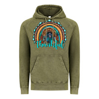 Western Thanksgiving Rainbow With Turkey Vintage Hoodie | Teevron