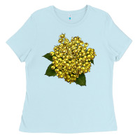 Baby Blue Oregon Grape Flower Illustrations Ladies Tee - LillyAllenDesigns