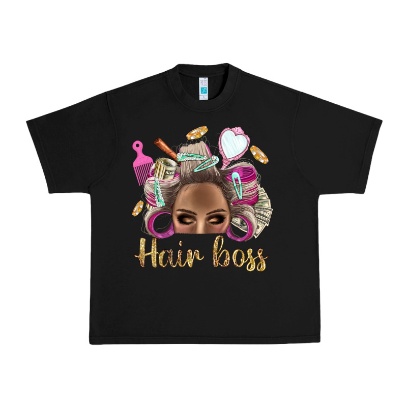 Hair Boss Afro Messy Bun With Money Bbs Urban Heavy Tee by BundleAndBundleShop | Teevron