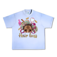 Grape Ice Hair Boss Afro Messy Bun With Money Bbs Urban Heavy Tee - BundleAndBundleShop