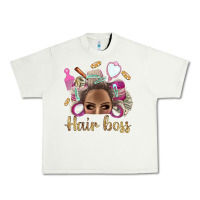 Pistachio Hair Boss Afro Messy Bun With Money Bbs Urban Heavy Tee - BundleAndBundleShop