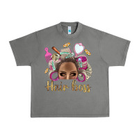 Tornado Hair Boss Afro Messy Bun With Money Bbs Urban Heavy Tee - BundleAndBundleShop