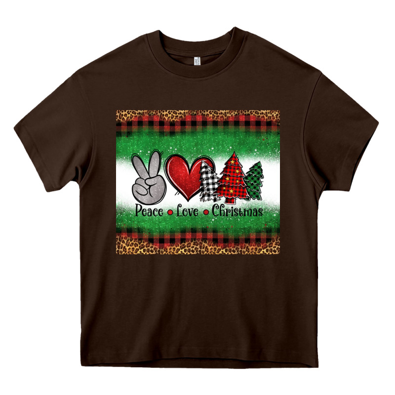 Peace Love Christmas Trees Heavy Core Tee by Jasminsmagicworld | Teevron