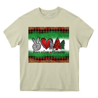 Mossy Peace Love Christmas Trees Heavy Core Tee - Jasminsmagicworld