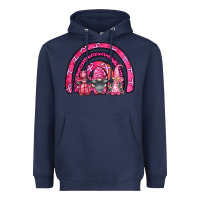Navy breast cancer rainbow gnomes Heavyweight Hoodie - FaDigitalArtStudio