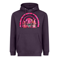 Plum breast cancer rainbow gnomes Heavyweight Hoodie - FaDigitalArtStudio