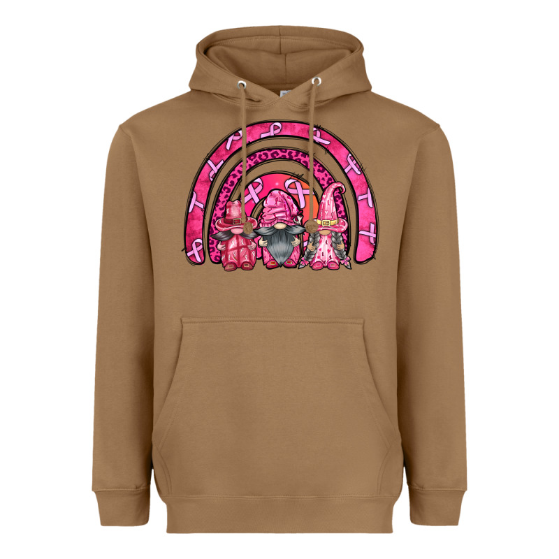 Breast Cancer Rainbow Gnomes Heavyweight Hoodie by FaDigitalArtStudio | Teevron