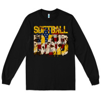Black American Softball Dad Long Sleeve Tee - Bettercallsaul