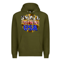Army Green small town usa Premium Hoodie - JahusDesignShop