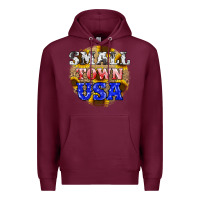 Burgundy small town usa Premium Hoodie - JahusDesignShop