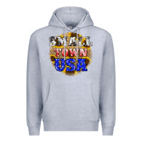 Heather Grey small town usa Premium Hoodie - JahusDesignShop
